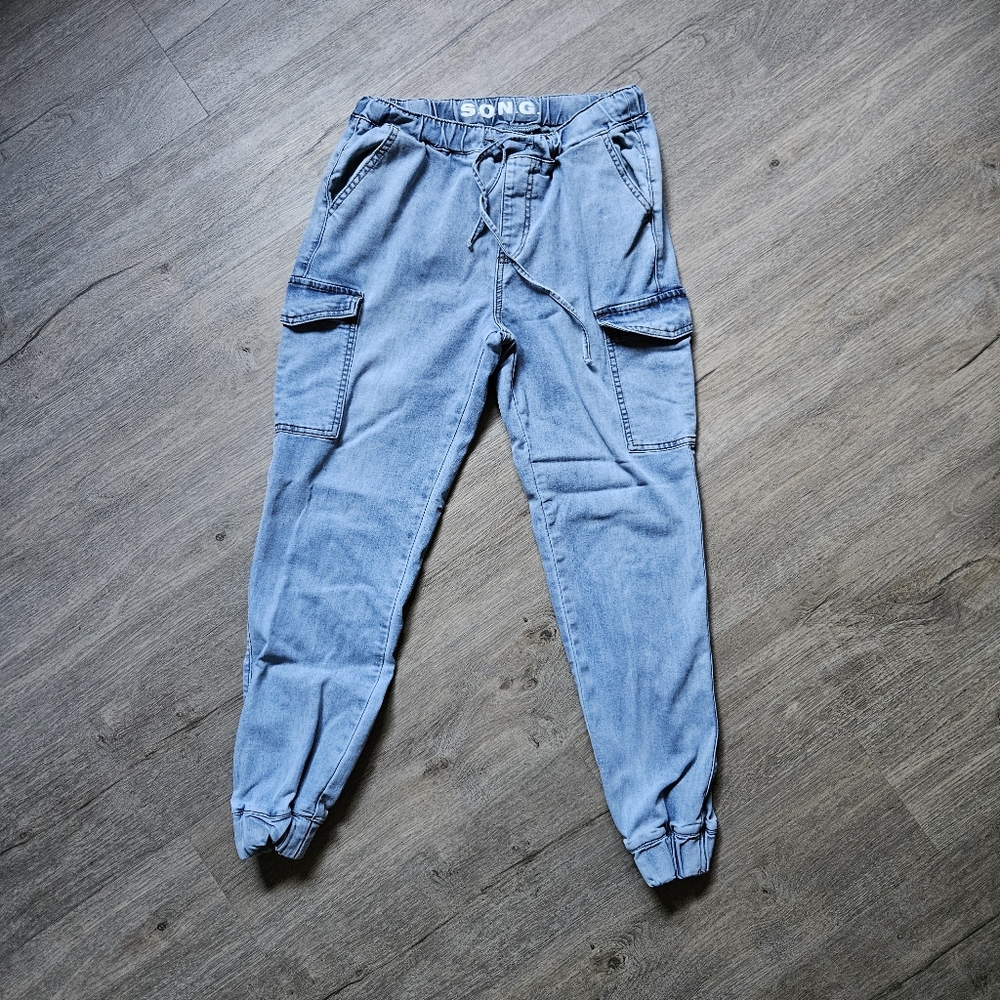 S.O.N.G Denim Pull-On Joggers Cargo Pants Women's 9/29
